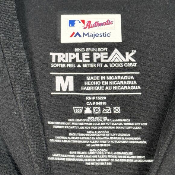 Pittsburgh Pirates Shirt‎ Mens Medium Majestic T-Shirt Triple Peak Sportswear - Picture 7 of 8